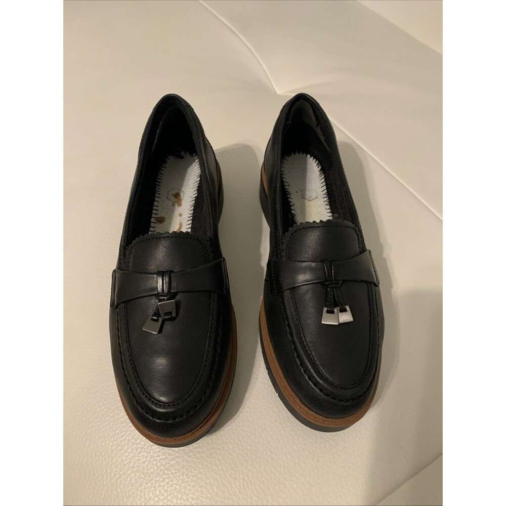 Clarks Westlynn Bella Black Leather Women's Loafers - Size 8.5